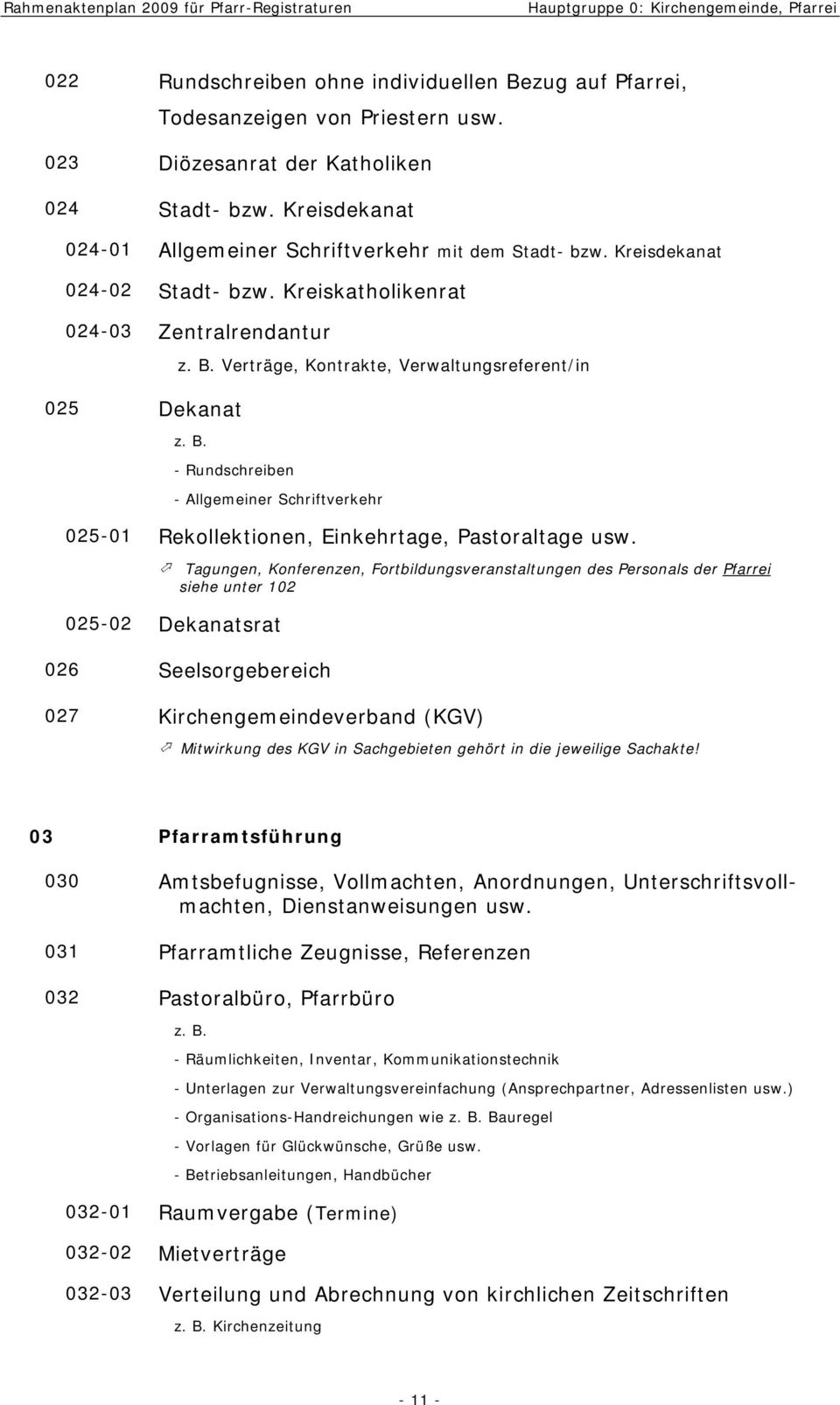 Verträge, Kontrakte, Verwaltungsreferent/in z. B. - Rundschreiben - Allgemeiner Schriftverkehr 025-01 Rekollektionen, Einkehrtage, Pastoraltage usw.