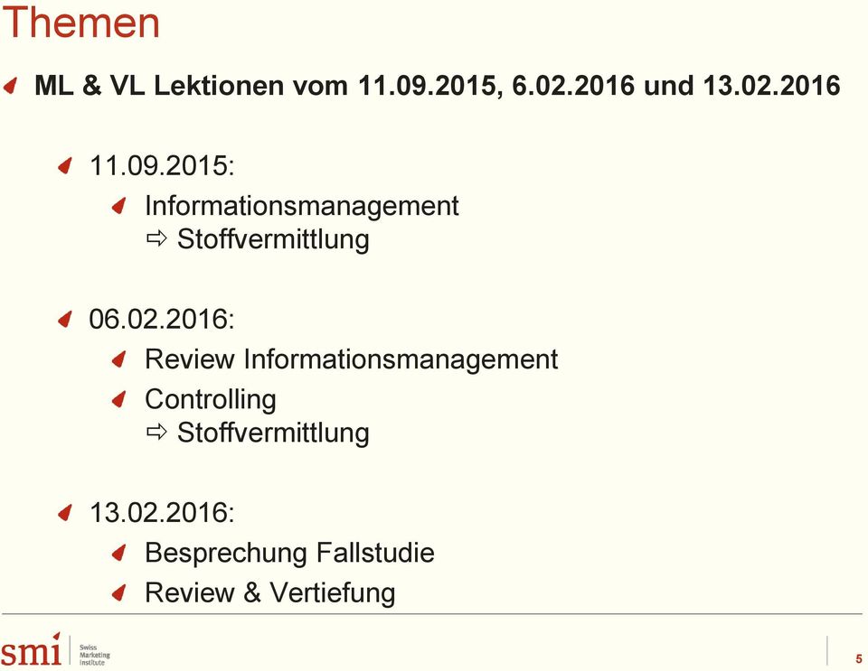2016: Review Informationsmanagement Controlling