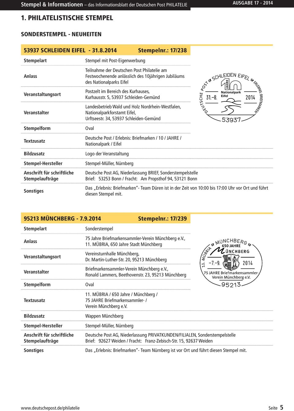 5, 53937 Schleiden-Gemünd Landesbetrieb Wald und Holz Nordrhein-Westfalen, Nationalparkforstamt Eifel, Urftseestr.