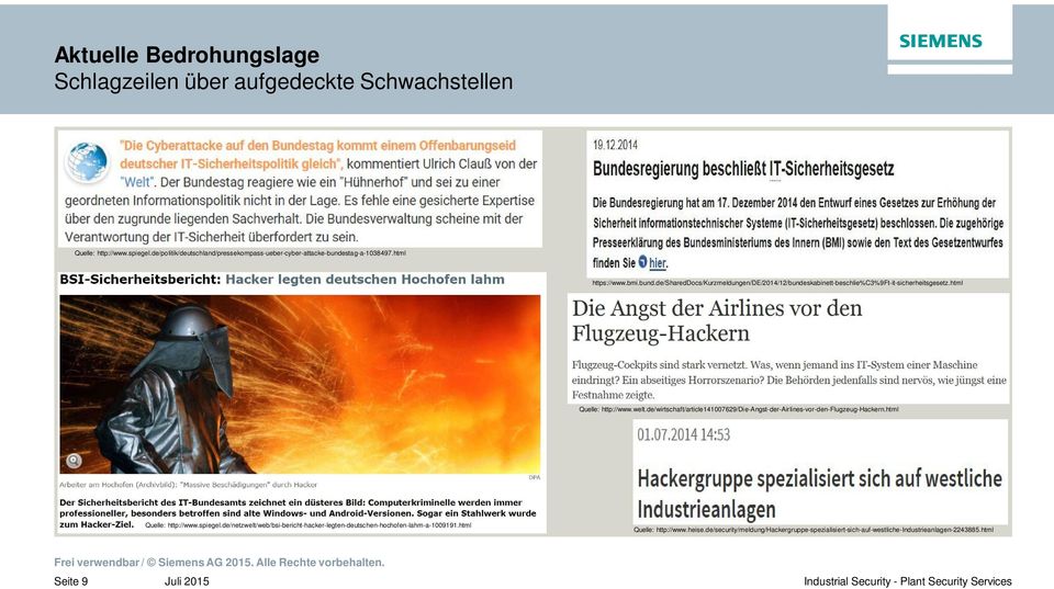 html Quelle: http://www.welt.de/wirtschaft/article141007629/die-angst-der-airlines-vor-den-flugzeug-hackern.html Quelle: http://www.spiegel.