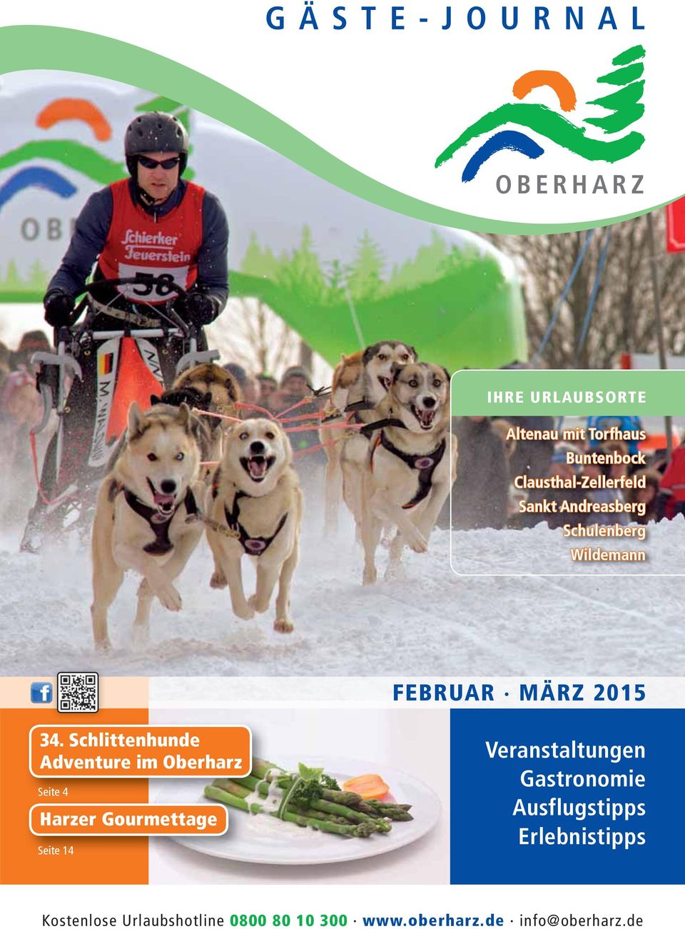 Schlittenhunde Adventure im Oberharz Seite 4 Harzer Gourmettage Seite 14