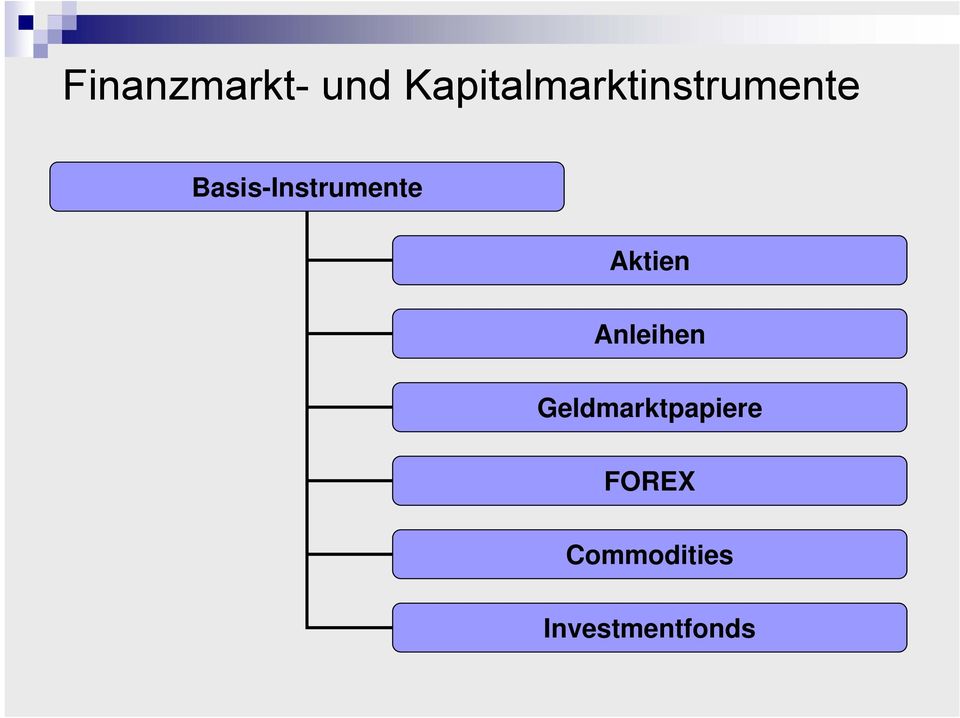 Basis-Instrumente Aktien