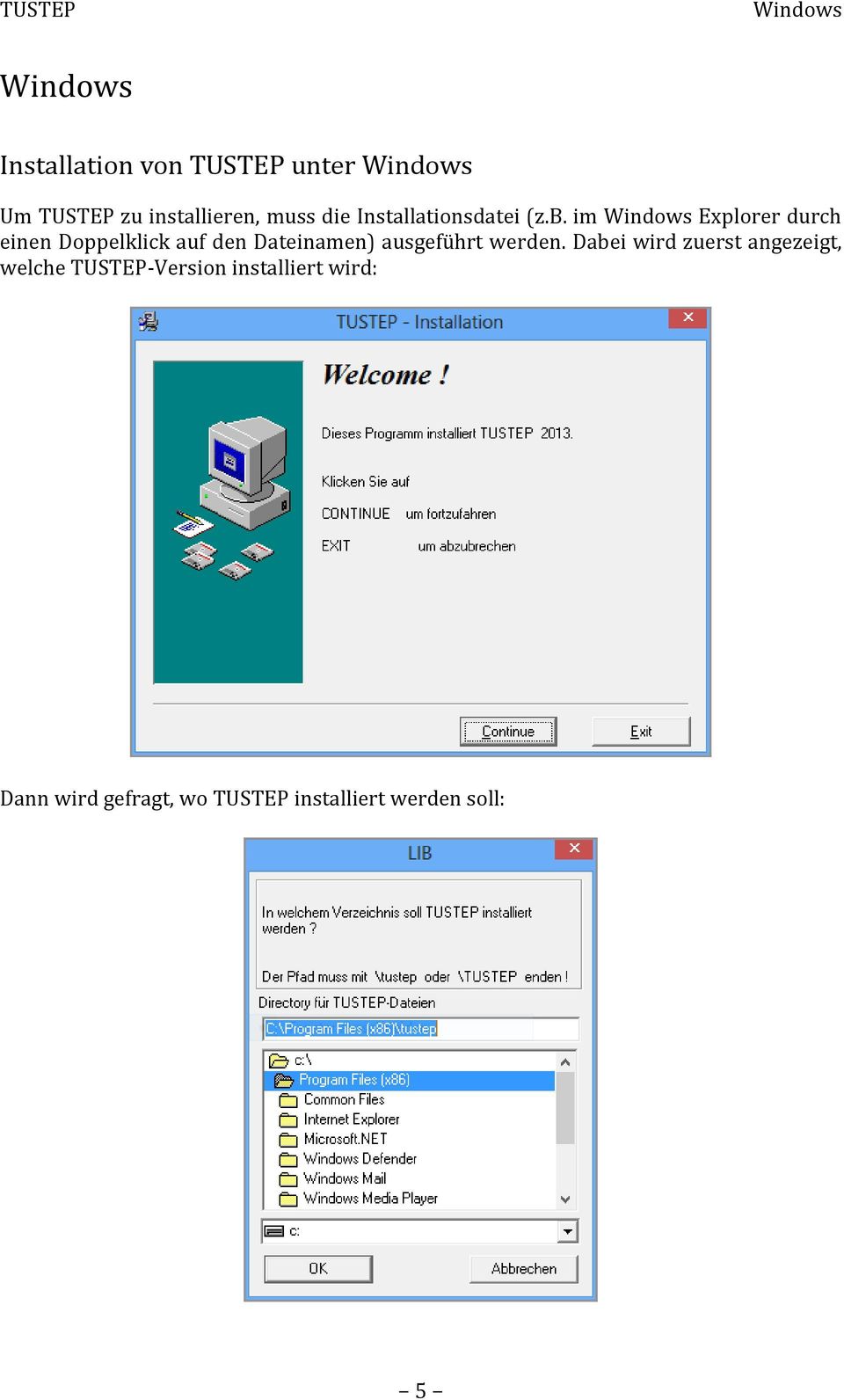 im Windows Explorer durch einen Doppelklick auf den Dateinamen) ausgeführt werden.