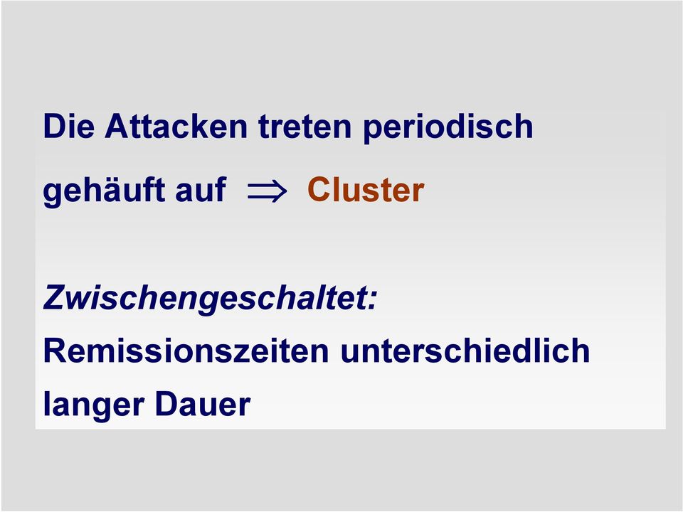 Cluster Zwischengeschaltet: