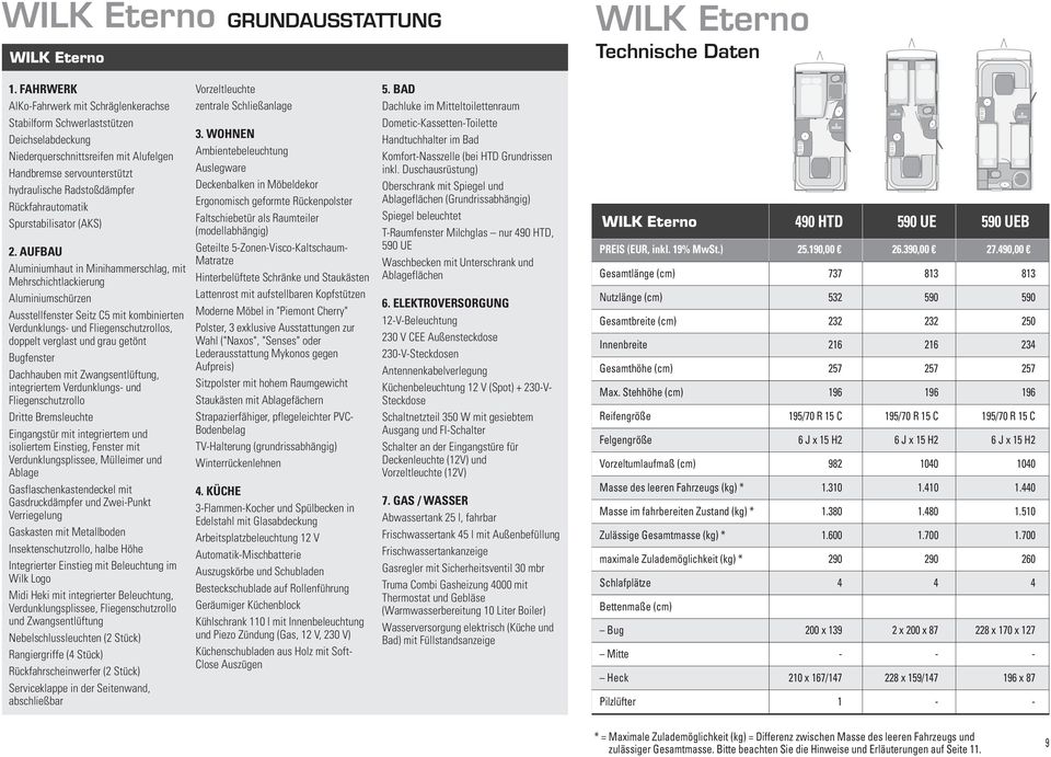 Rückfahrautomatik Spurstabilisator (AKS) Aluminiumhaut in Minihammerschlag, mit Mehrschichtlackierung Aluminiumschürzen Ausstellfenster Seitz C5 mit kombinierten Verdunklungs- und