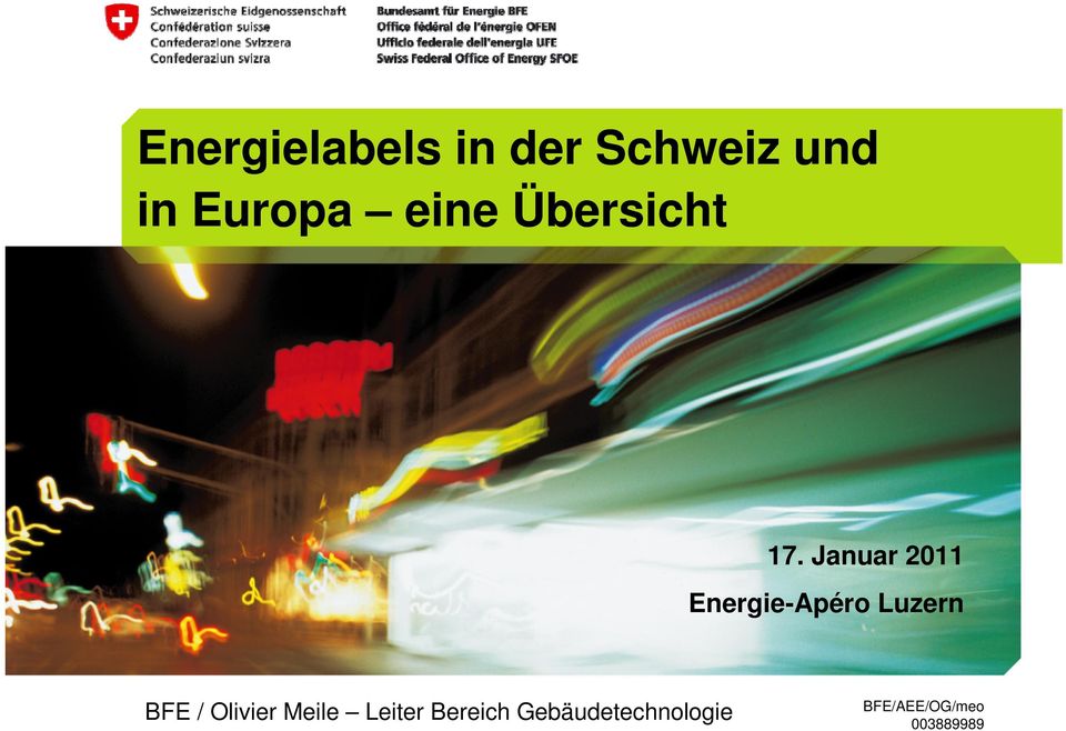 Januar 2011 Energie-Apéro Luzern BFE /