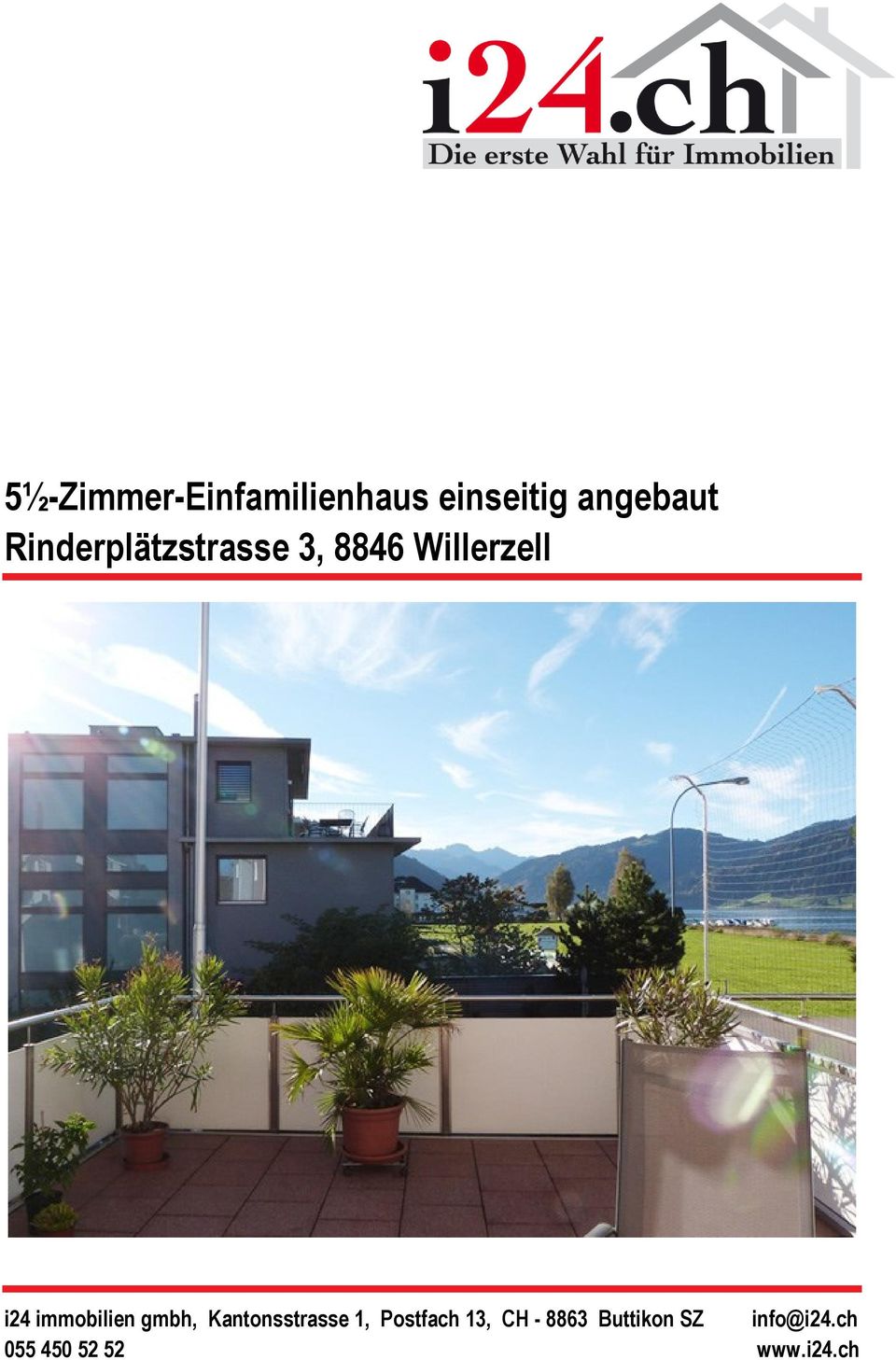 immobilien gmbh, Kantonsstrasse 1, Postfach 13,