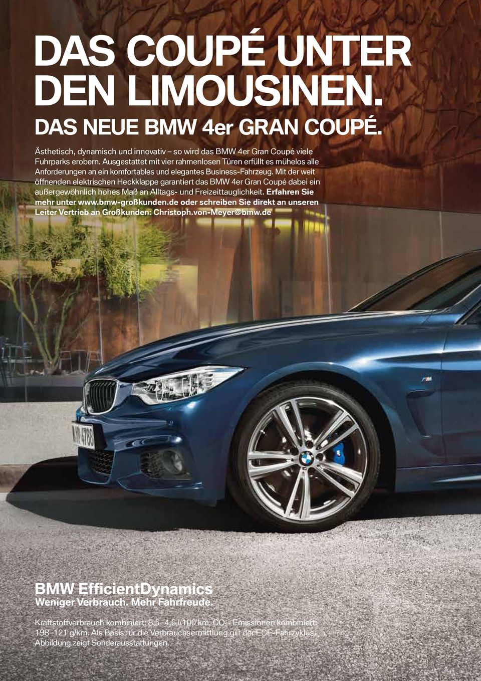 Mit der weit öffnenden elektrischen Heckklappe garantiert das BMW 4er Gran Coupé dabei ein außergewöhnlich hohes Maß an Alltags- und Freizeittauglichkeit. Erfahren Sie mehr unter www.