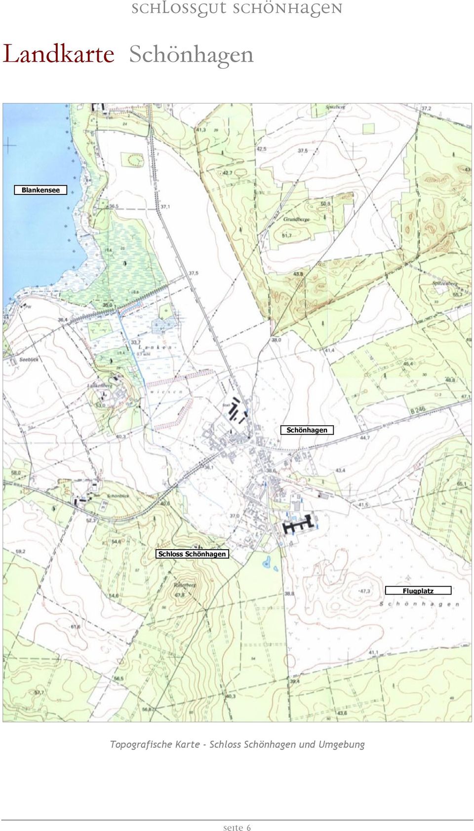 Flugplatz Topografische Karte -