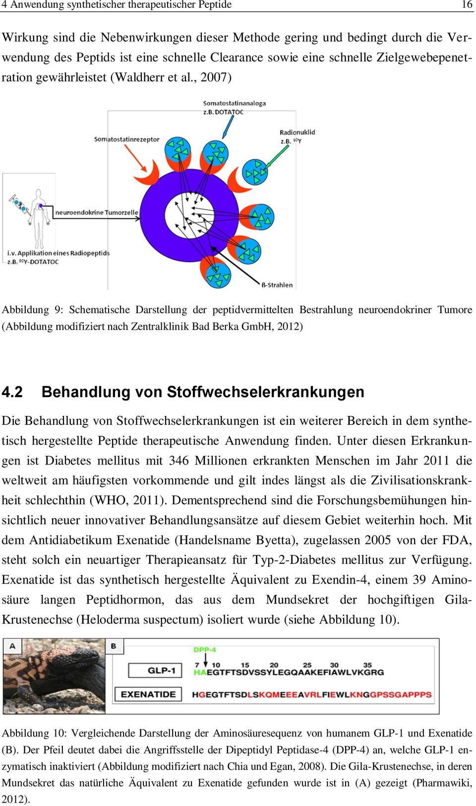 , 2007) Abbildung 9: Schematische Darstellung der peptidvermittelten Bestrahlung neuroendokriner Tumore (Abbildung modifiziert nach Zentralklinik Bad Berka GmbH, 2012) 4.