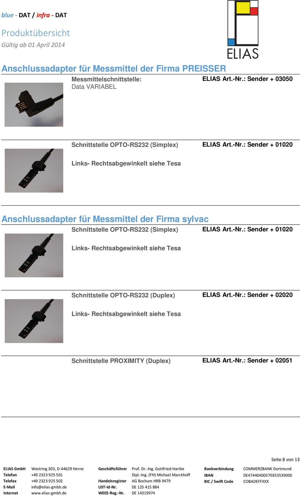 : Sender + 03050 Anschlussadapter für Messmittel der Firma sylvac