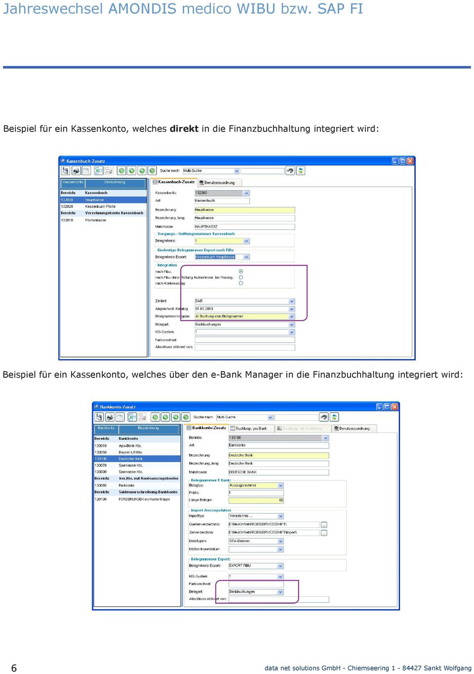 Finanzbuchhaltung integriert wird: Beispiel für ein Kassenkonto, welches