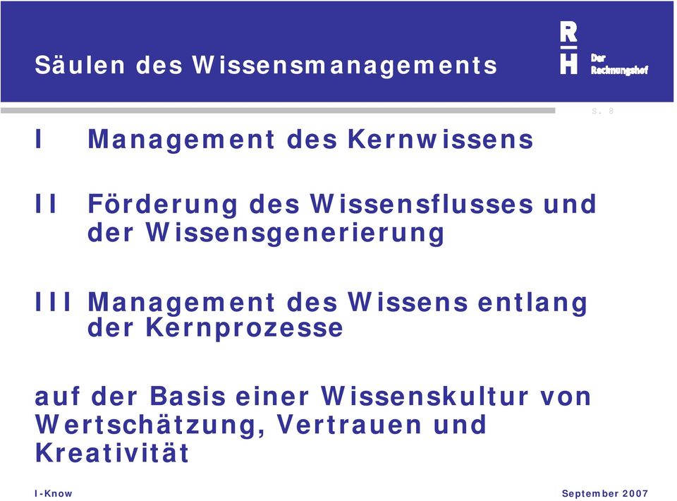 III Management des Wissens entlang der Kernprozesse auf der