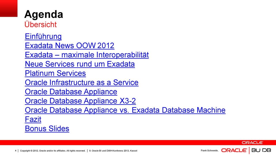 Database Appliance X3-2 Oracle Database Appliance vs.