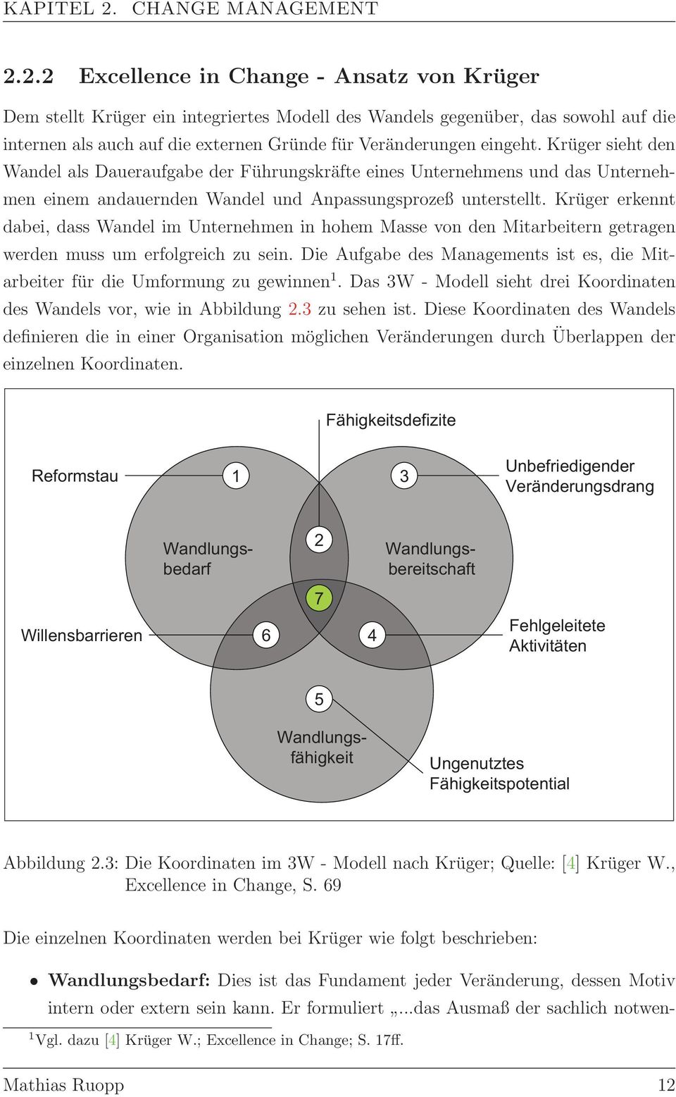 2.2 Excellence in Change - Ansatz von Krüger Dem stellt Krüger ein integriertes Modell des Wandels gegenüber, das sowohl auf die internen als auch auf die externen Gründe für Veränderungen eingeht.