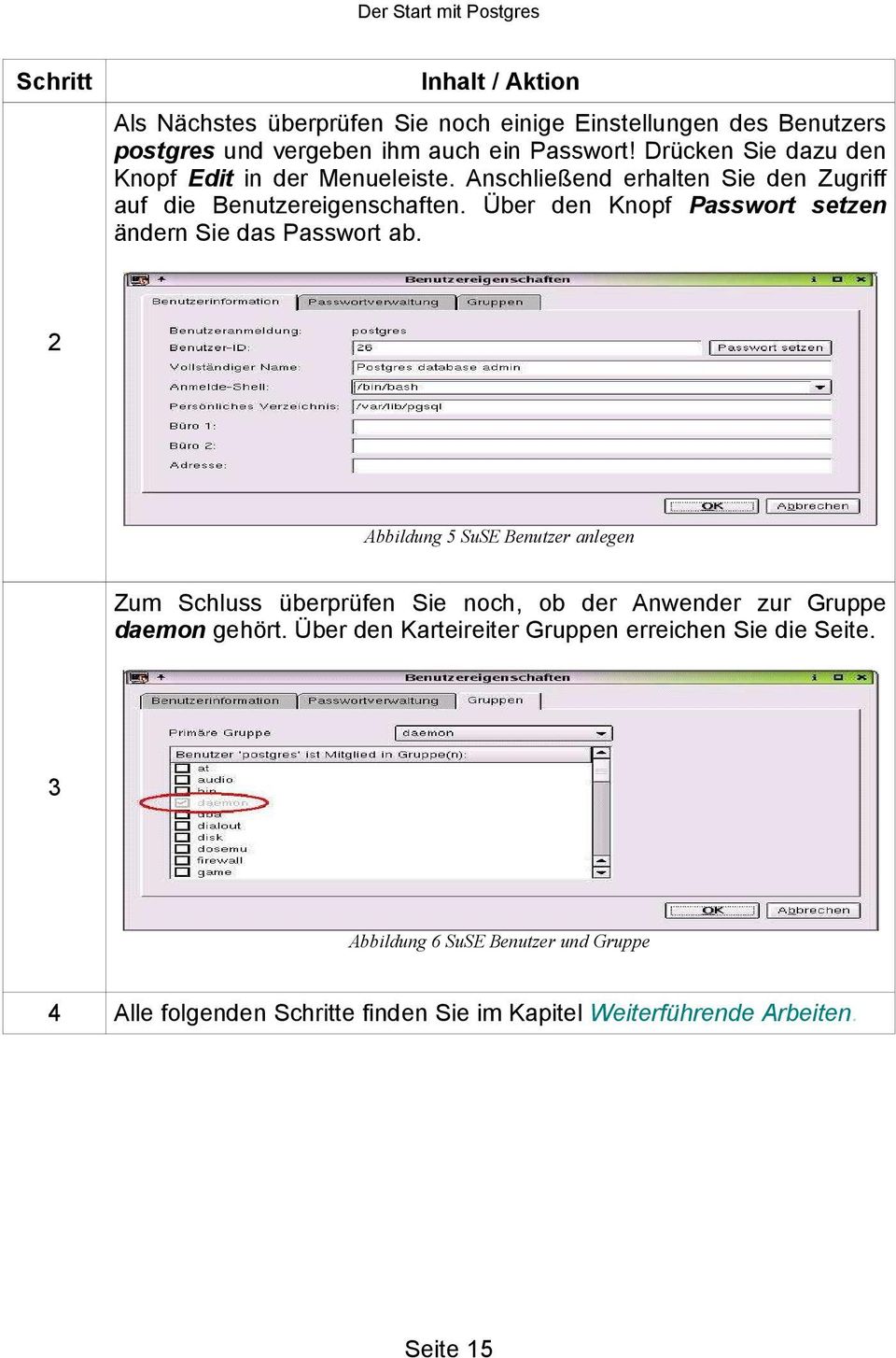 Über den Knopf Passwort setzen ändern Sie das Passwort ab.