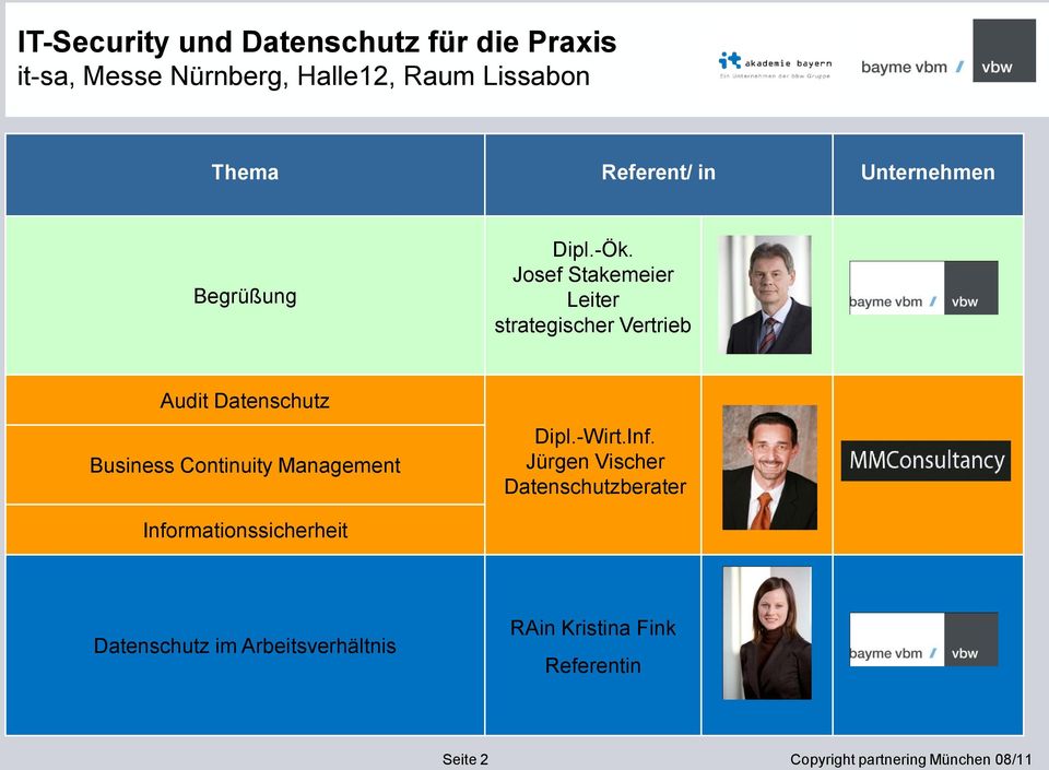 Continuity Management Dipl.-Wirt.Inf.