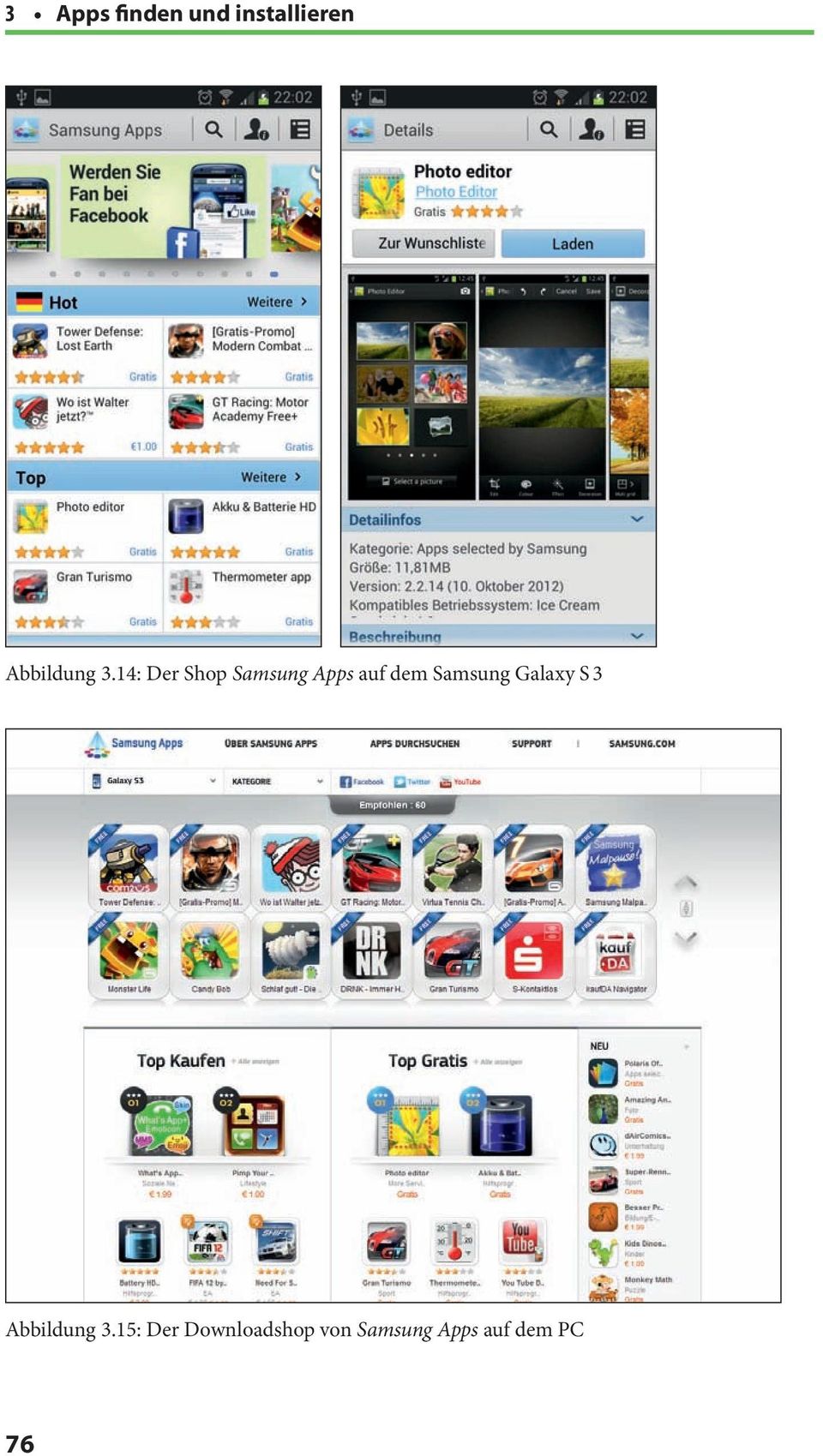 14: Der Shop Samsung Apps auf dem