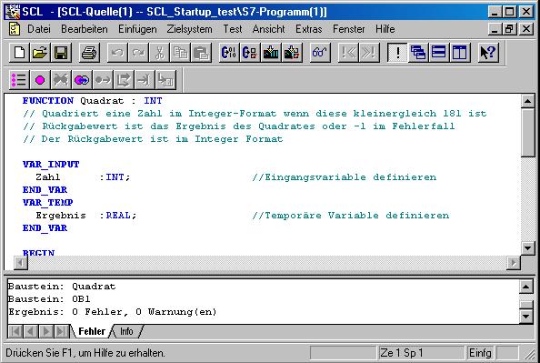 3.3.2 Modul C2 Hochsprachenprogrammierung mit S7- SCL Der Leser soll in diesem Modul die grundlegenden Funktionen der S7-SCL-Entwicklungsumgebung kenne lernen.