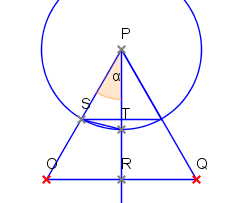 7.7 Abtragen eines 0 -Winkels Es seien ein Strahl mit dem Anfangspunkt A und ein gleichseitiges Dreieck OPQ gegeben, welches bekanntlich drei 60 -W inkel besitzt.