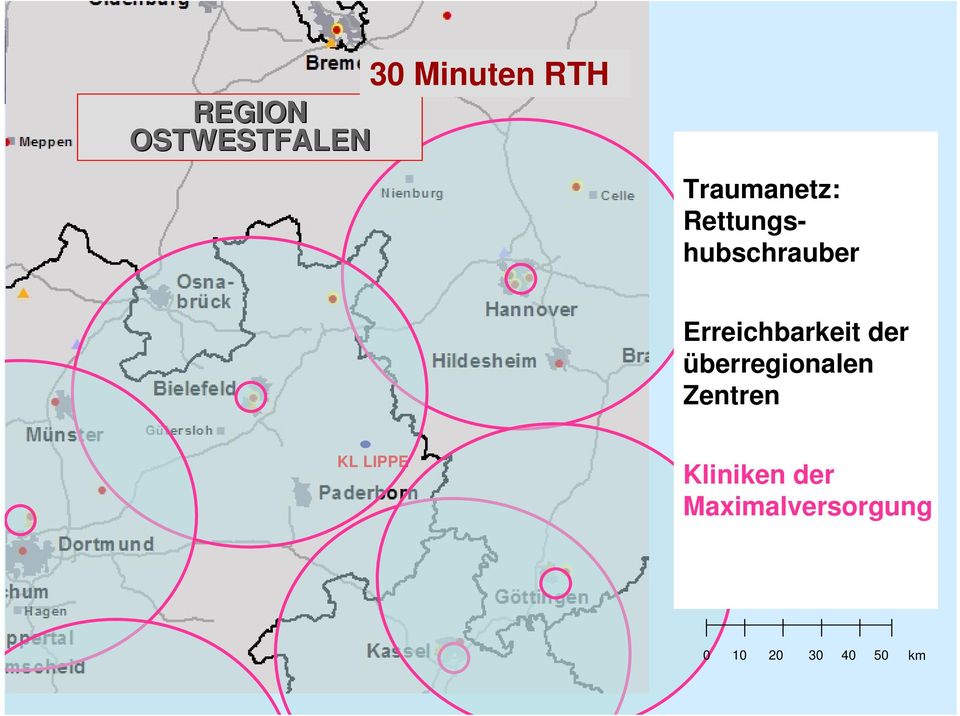 Erreichbarkeit der überregionalen Zentren