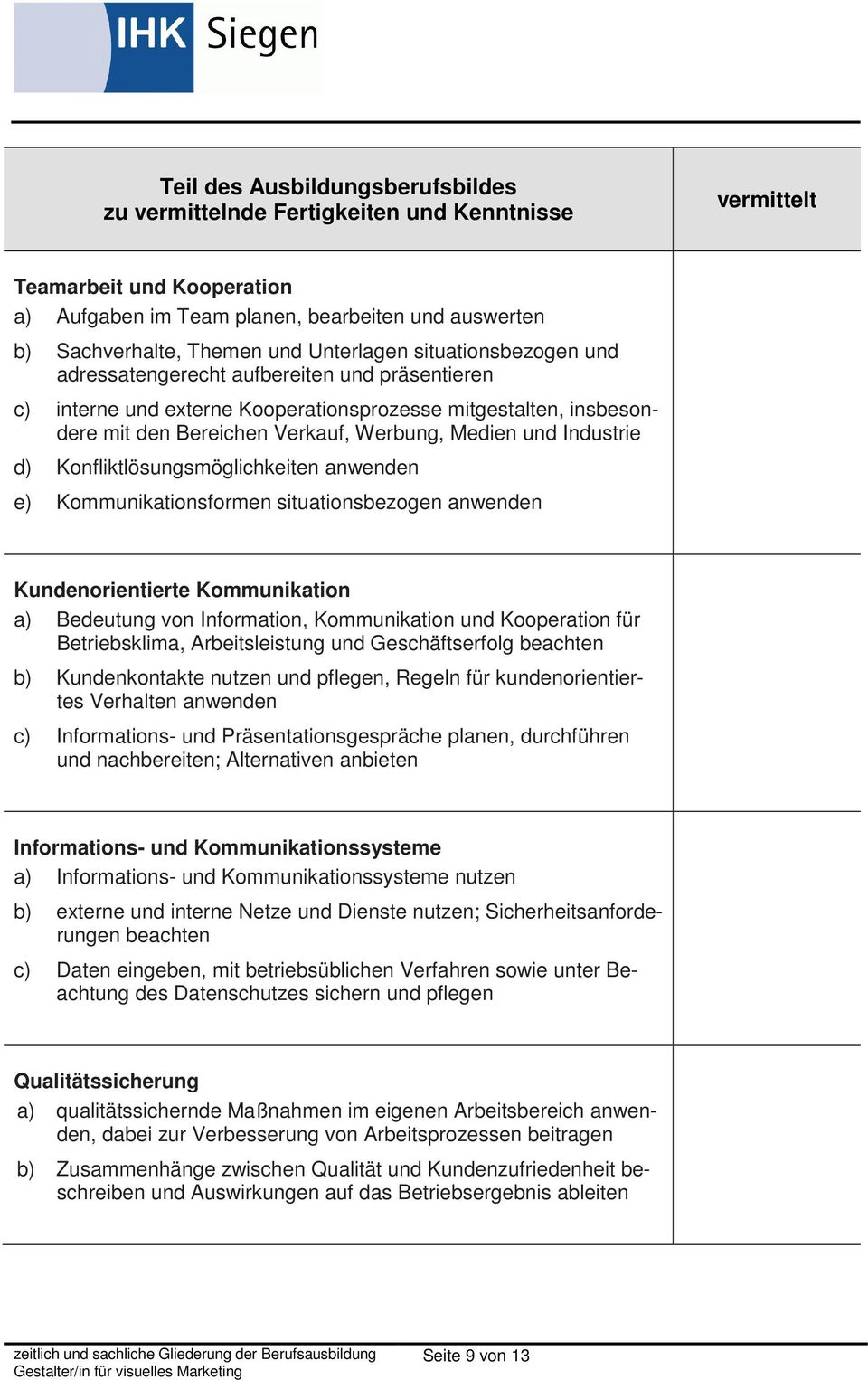 anwenden Kundenorientierte Kommunikation a) Bedeutung von Information, Kommunikation und Kooperation für Betriebsklima, Arbeitsleistung und Geschäftserfolg beachten b) Kundenkontakte nutzen und