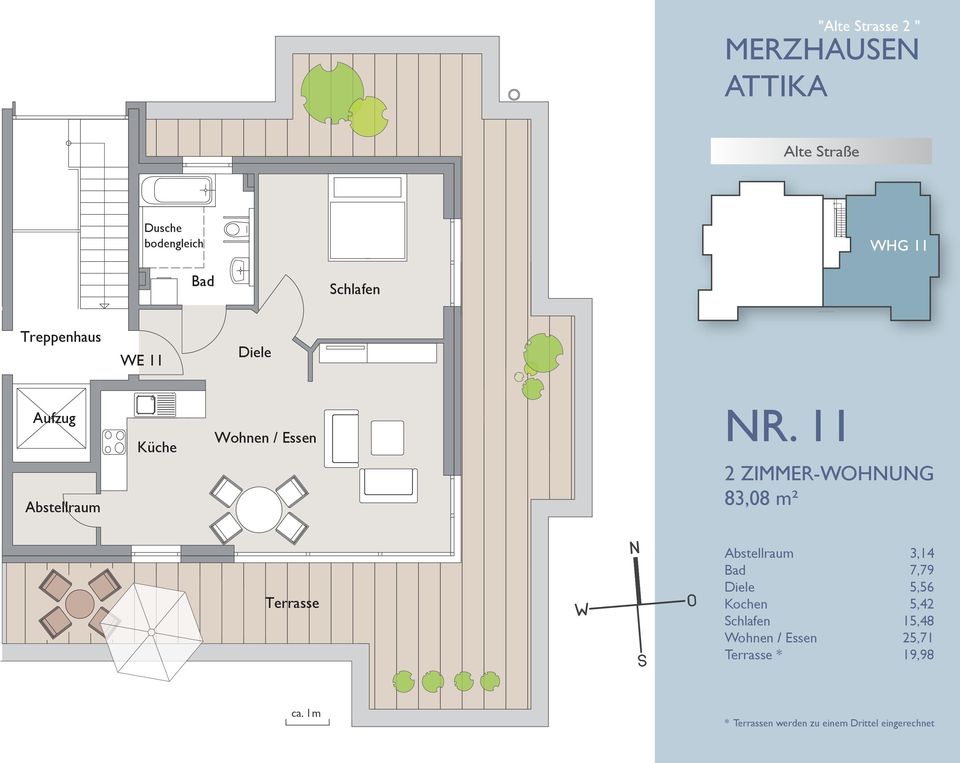 11 2 ZIMMER-WOHNUNG 83,08 m² Abstellraum * 3,14