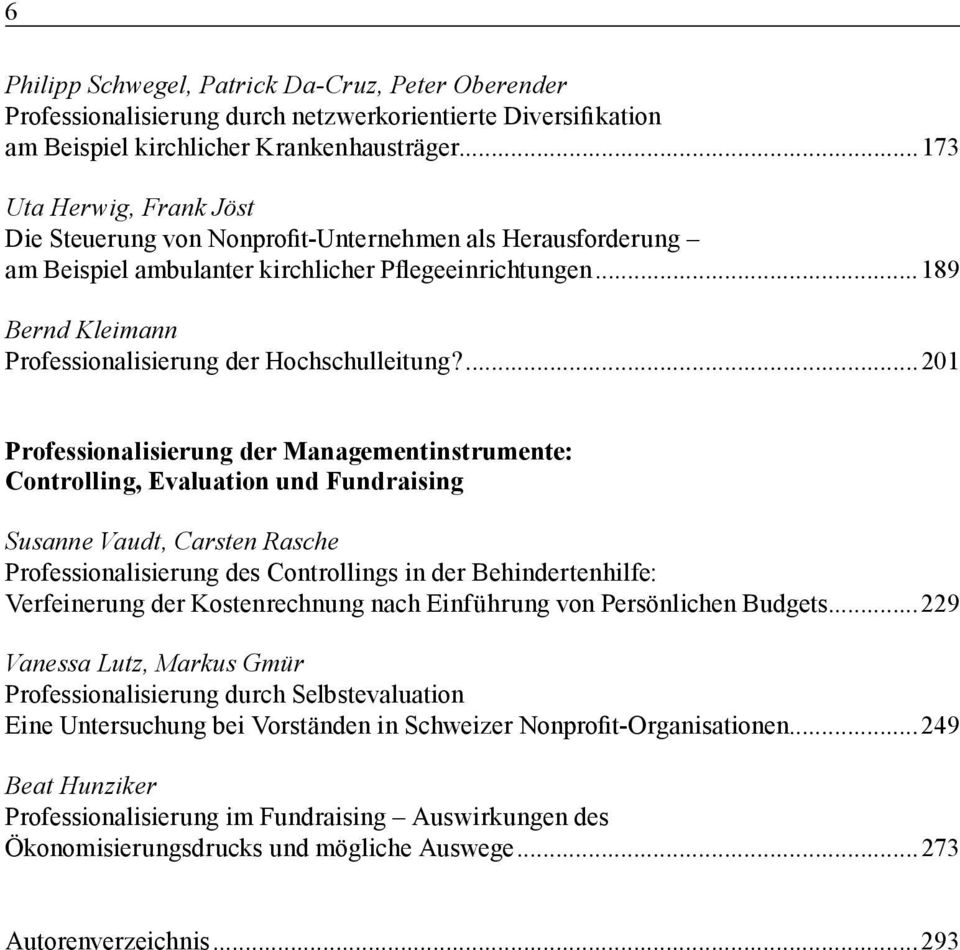 ..189 Bernd Kleimann Professionalisierung der Hochschulleitung?