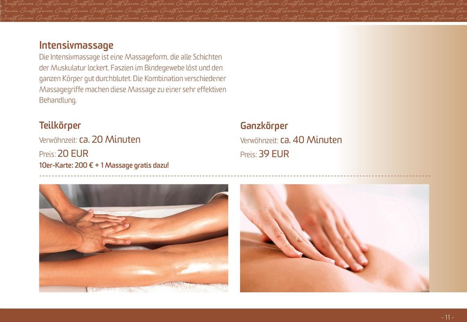 Die Kombination verschiedener Massagegriffe machen diese Massage zu einer sehr effektiven Behandlung.