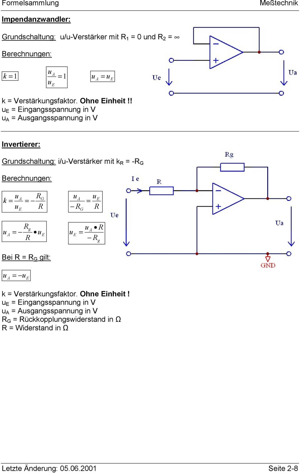 ! ngangsspannng n V sgangsspannng n V Inverterer: rndschaltng: /-Verstärer mt -