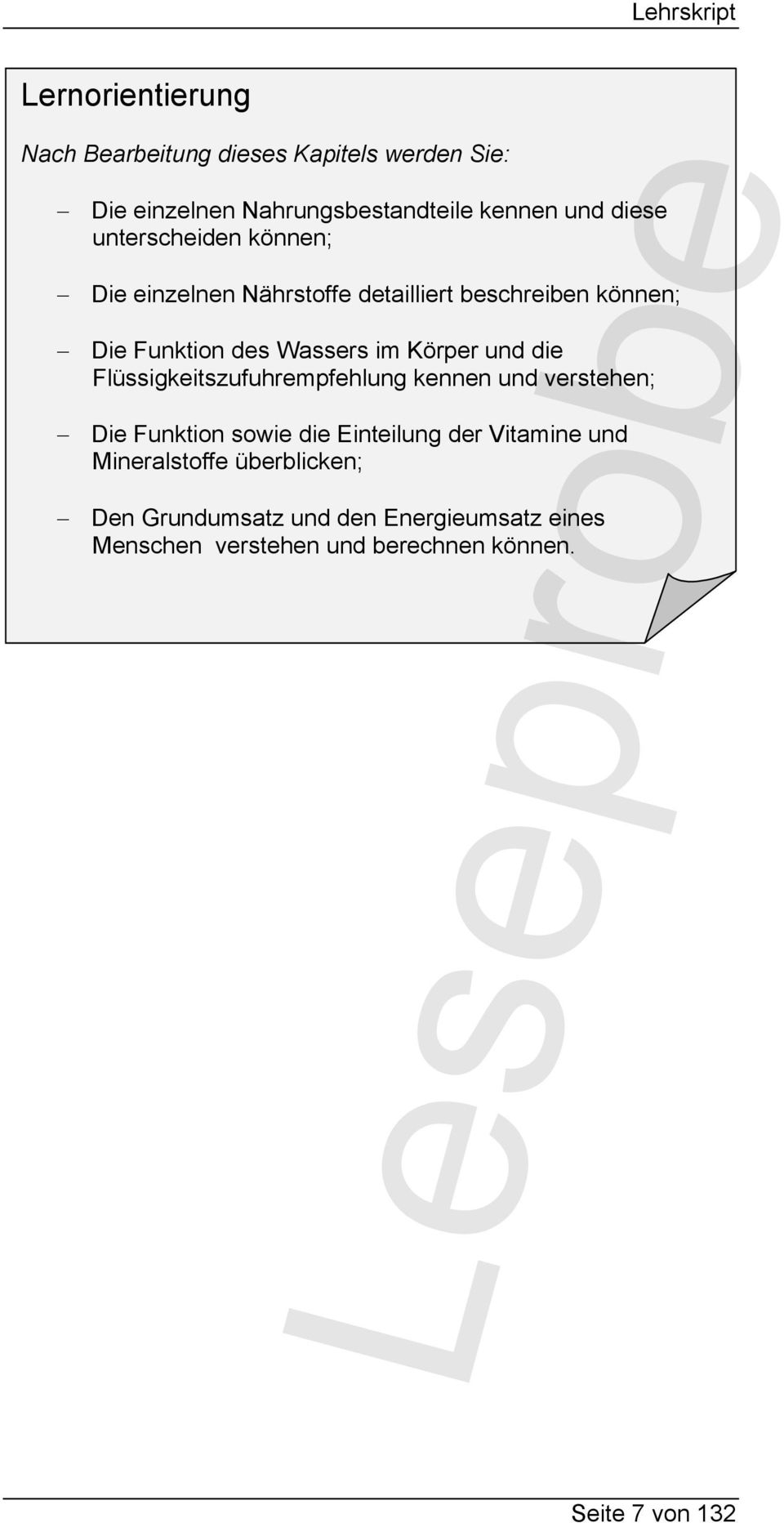 und die Flüssigkeitszufuhrempfehlung kennen und verstehen; Die Funktion sowie die Einteilung der Vitamine und