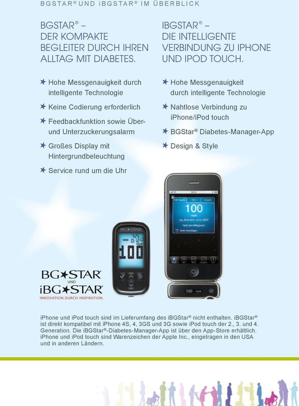 Überund Unterzuckerungsalarm Großes Display mit Hintergrundbeleuchtung BGStar Diabetes-Manager-App Design & Style Service rund um die Uhr NEU UND INNOVATION DURCH INSPIRATION.