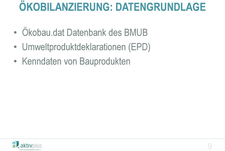 dat Datenbank des BMUB