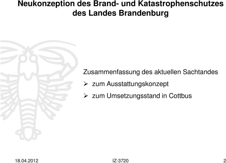 Brandenburg Zusammenfassung des aktuellen