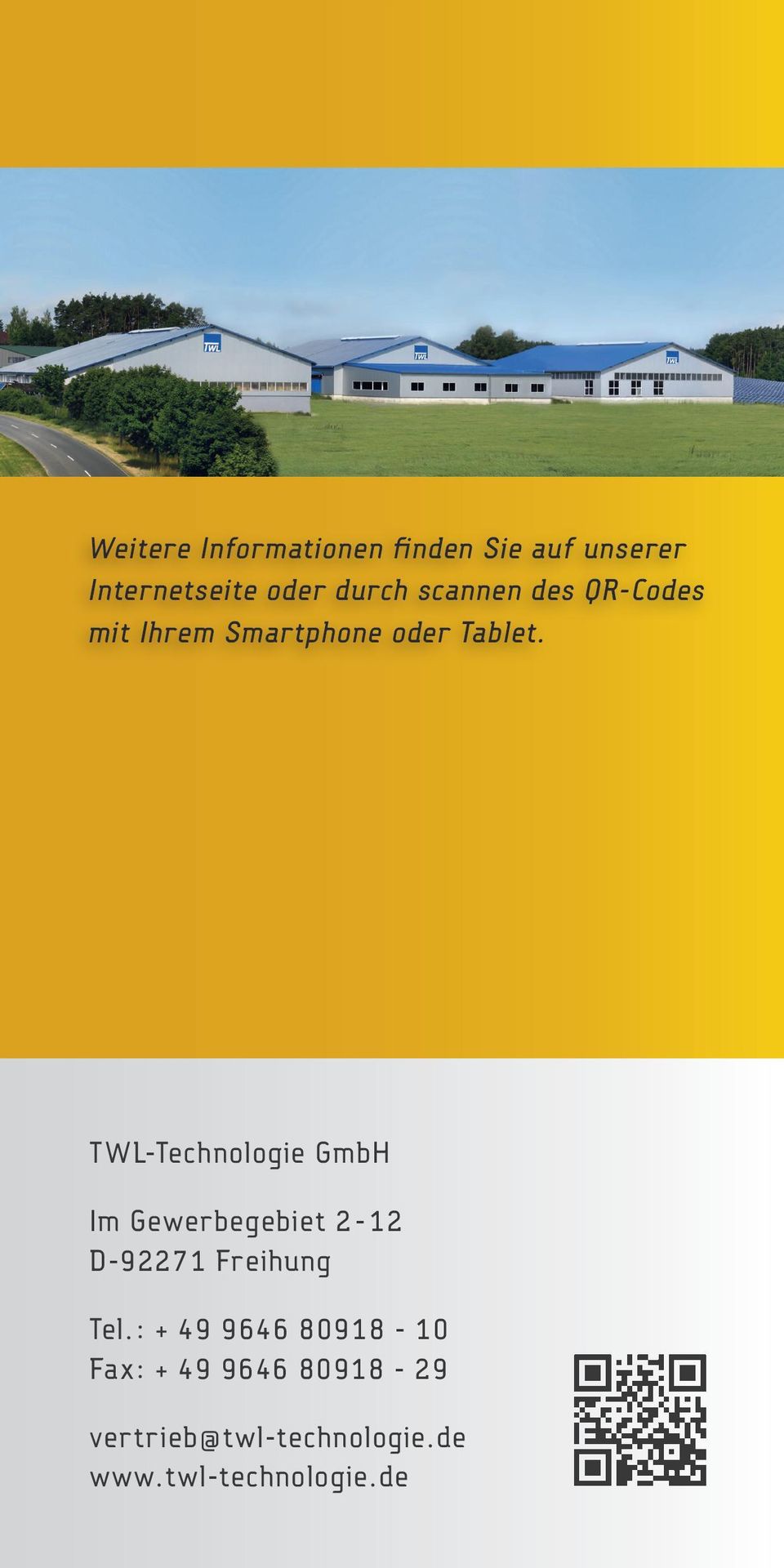 TWL-Technologie GmbH Im Gewerbegebiet 2-12 D-92271 Freihung Tel.