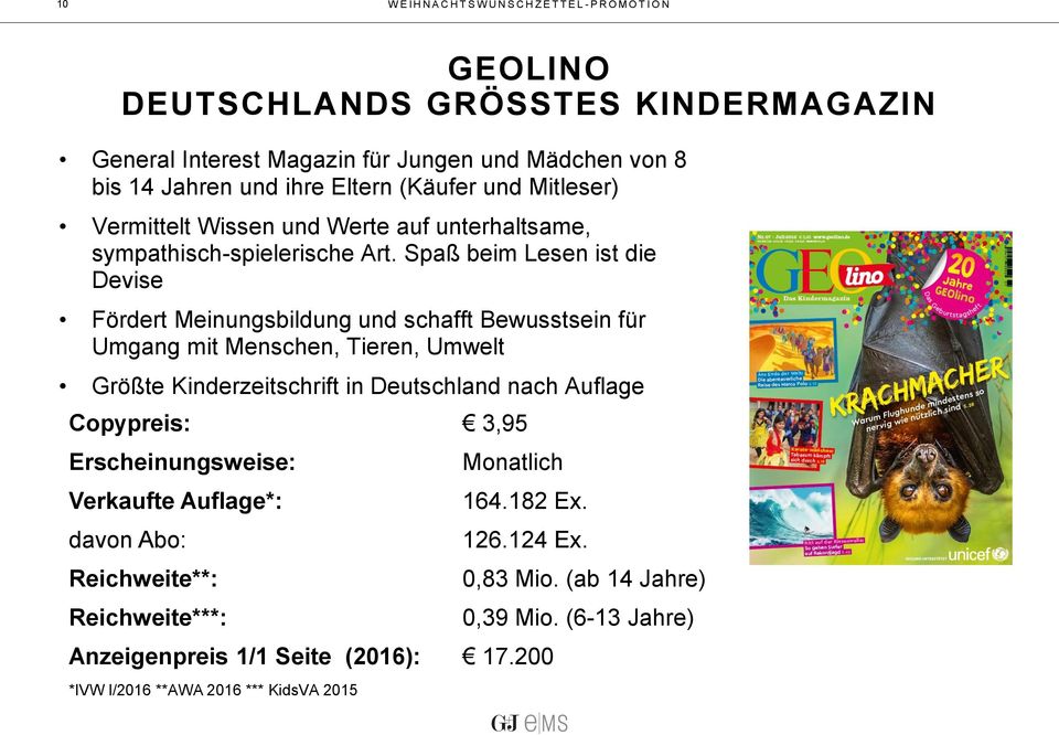 Spaß beim Lesen ist die Devise Fördert Meinungsbildung und schafft Bewusstsein für Umgang mit Menschen, Tieren, Umwelt Größte Kinderzeitschrift in Deutschland nach