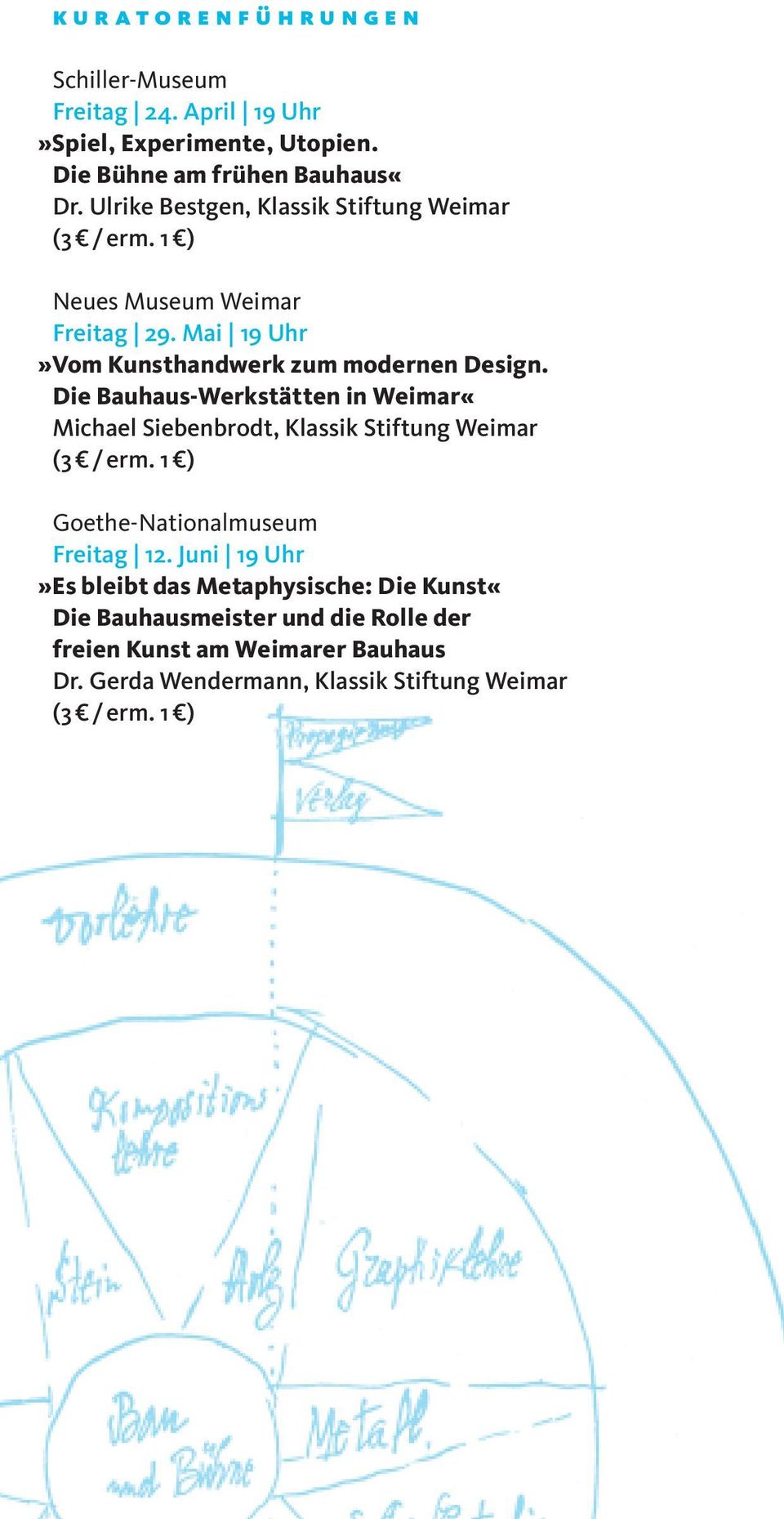 Die Bauhaus-Werkstätten in Weimar«Michael Siebenbrodt, Klassik Stiftung Weimar Goethe-Nationalmuseum Freitag 12.
