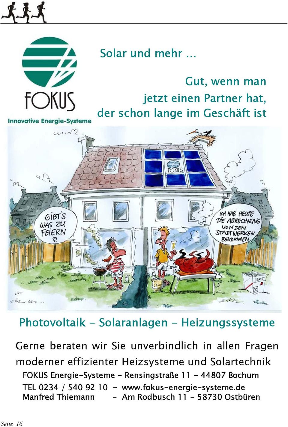 effizienter Heizsysteme und Solartechnik FOKUS Energie-Systeme - Rensingstraße 11-44807 Bochum TEL
