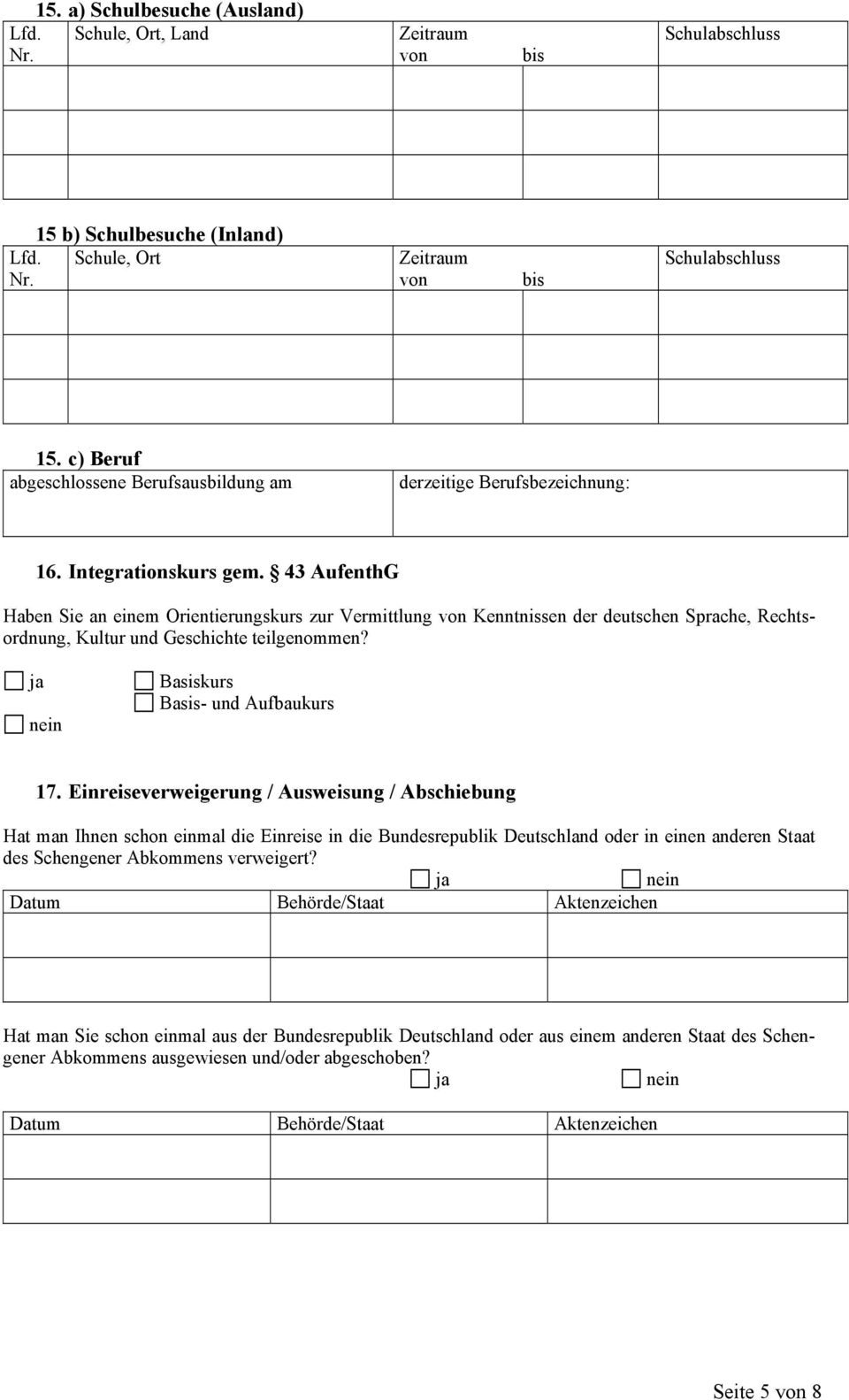 Basiskurs Basis- und Aufbaukurs 17.