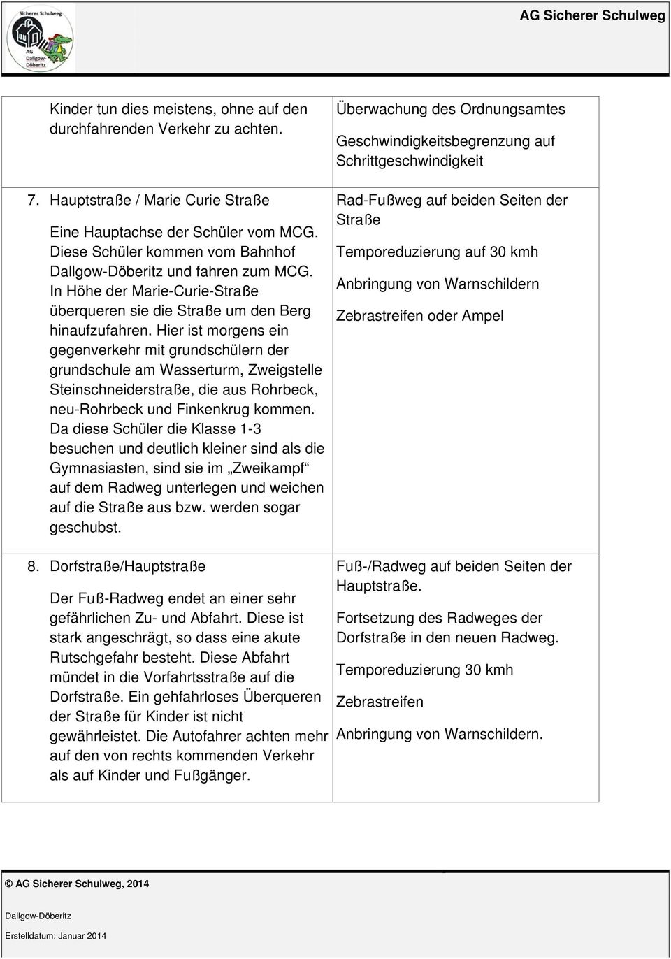 Hier ist morgens ein gegenverkehr mit grundschülern der grundschule am Wasserturm, Zweigstelle Steinschneiderstraße, die aus Rohrbeck, neu-rohrbeck und Finkenkrug kommen.