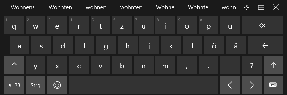 Text per Bildschirmtastatur eingeben Positionieren Sie den Cursor und blenden Sie über in der Windows-Taskleiste die Bildschirmtastatur ein. Geben Sie den Text ein.