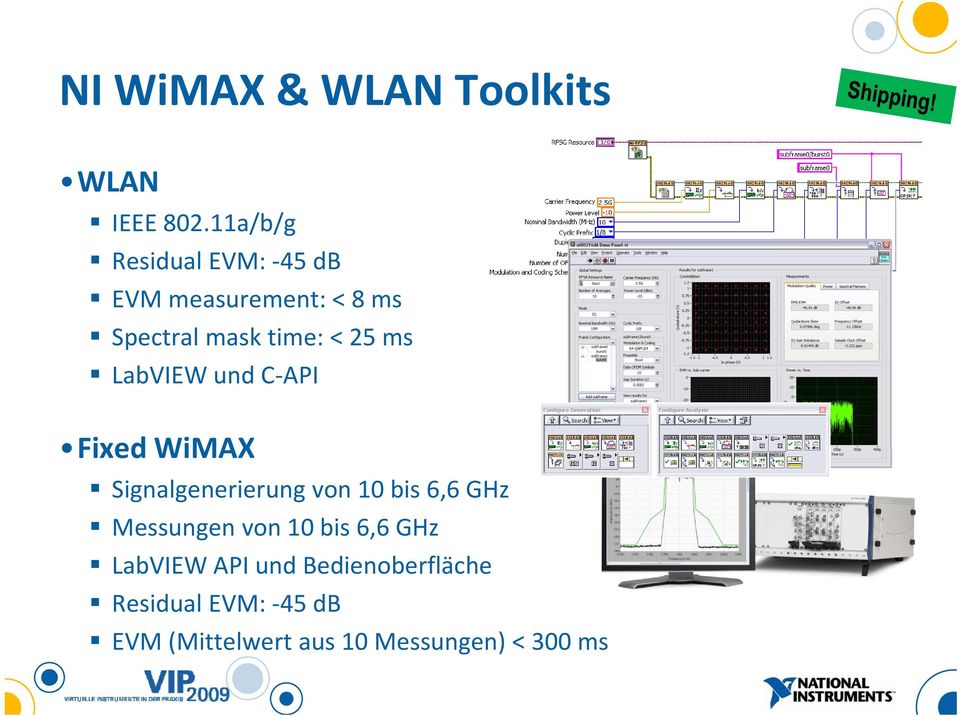 ms LabVIEW und C API Fixed WiMAX Signalgenerierung von 10 bis 6,6 GHz