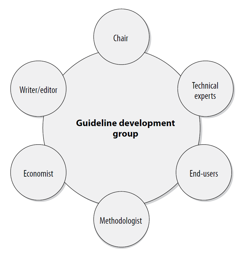 Guideline development group (WHO) Vorsitz Inhaltliche ExpertInnen NutzerInnen/Betroffene