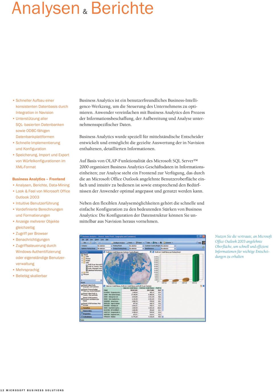 Outlook 2003 Intuitive Benutzerführung Vordefinierte Berechnungen und Formatierungen Anzeige mehrerer Objekte gleichzeitig Zugriff per Browser Benachrichtigungen Zugriffssteuerung durch