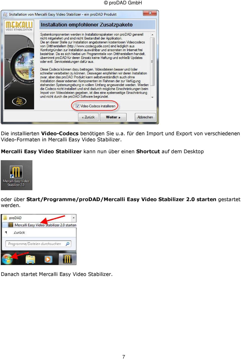 für den Import und Export von verschiedenen Video-Formaten in Mercalli Easy Video