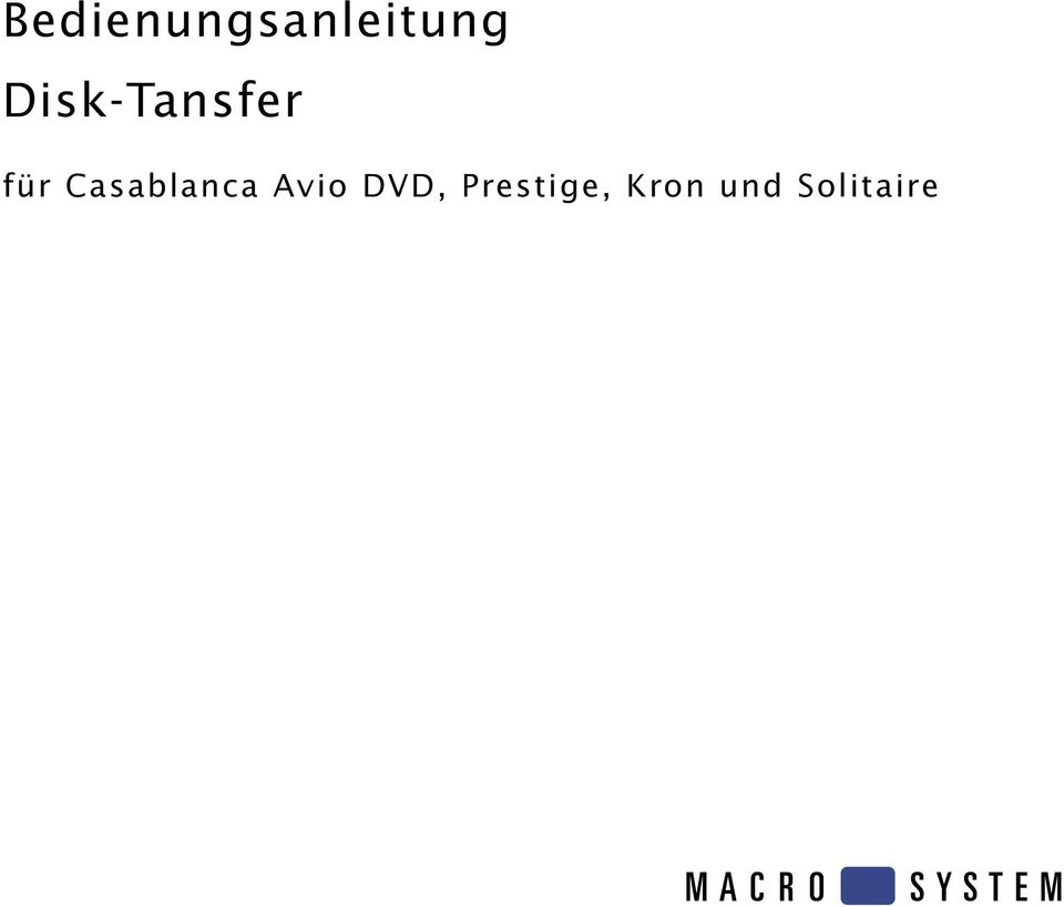 Casablanca Avio DVD,