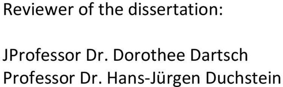 Dr. Dorothee Dartsch