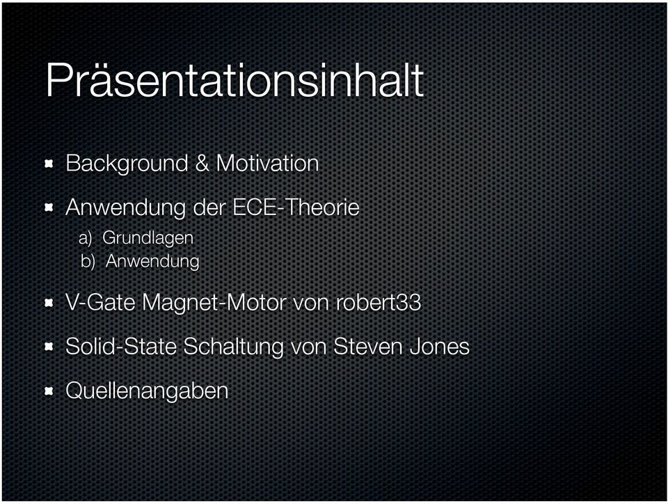 Anwendung V-Gate Magnet-Motor von robert33