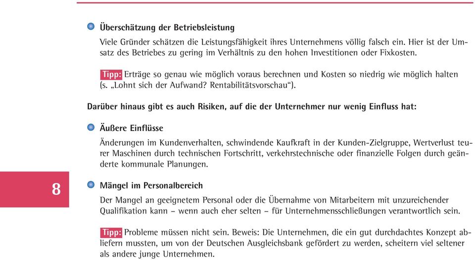 Lohnt sich der Aufwand? Rentabilitätsvorschau ).