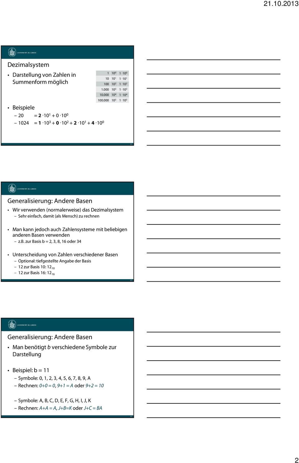 000 10 5 1 10 5 Security - 04 Cryptology #4 Generalisierung: Andere Basen Wir verwenden (normalerweise) das Dezimalsystem Sehr einfach, damit (als Mensch) zu rechnen Man kann jedoch auch